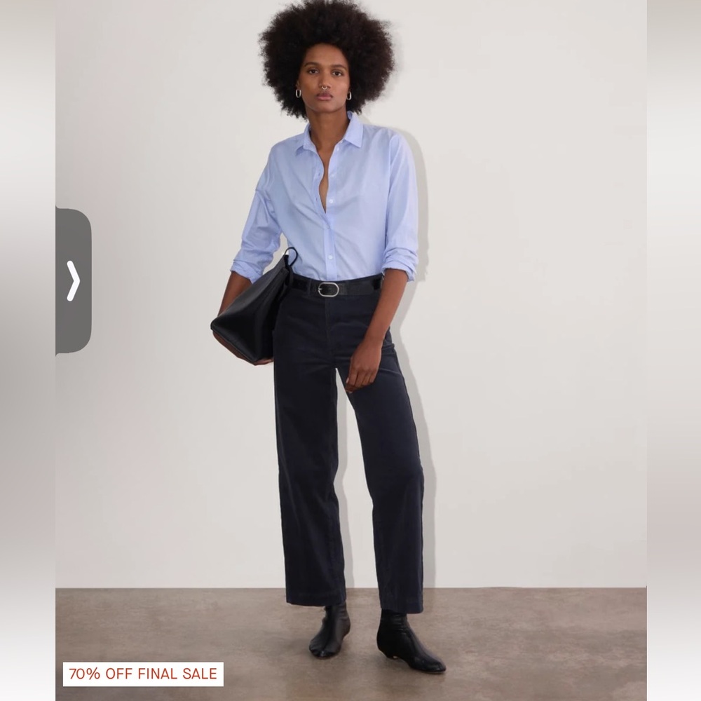 Everlane Navy Corduroy Sailor Pants